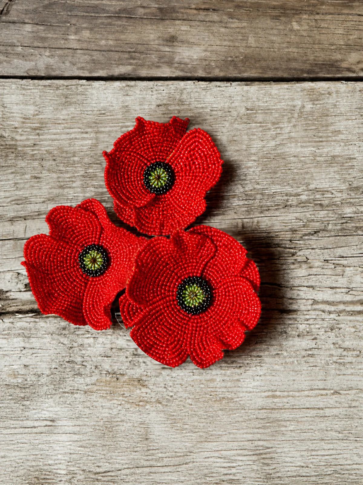 poppy bead work